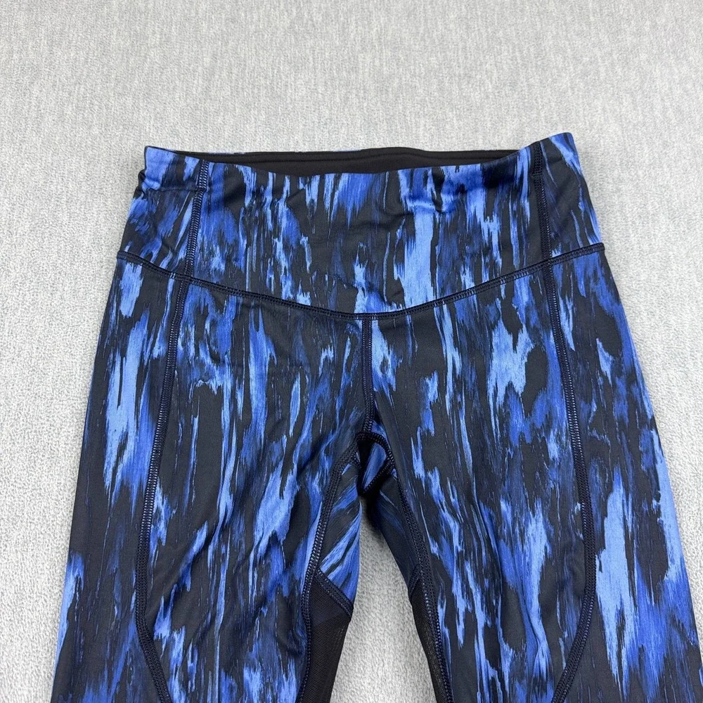 Lululemon Womens Leggings 4 Blue Painted Animal All Meshed Up 7/8 Tight 25